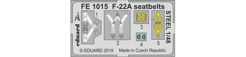 F-22A ラプター シートベルト エッチング (エデュアルド 1/48 エアクラフト カラーエッチング ズーム (FE-×) No.FE1015) 商品画像_1