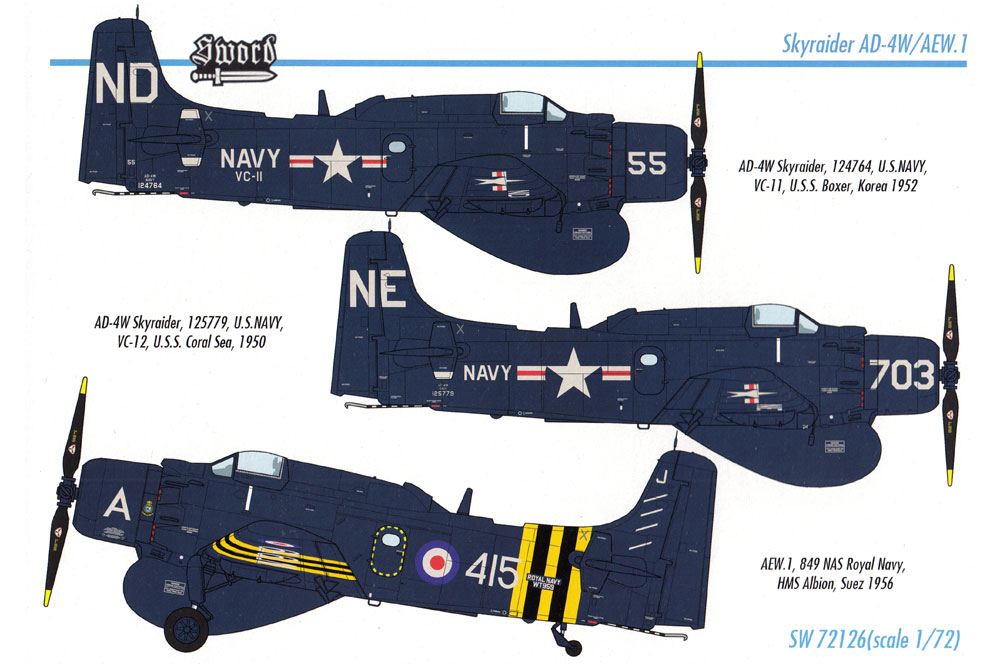 AD-4W/AEW.1 スカイレーダー プラモデル (ソード 1/72 エアクラフト プラモデル No.SW72126) 商品画像_1