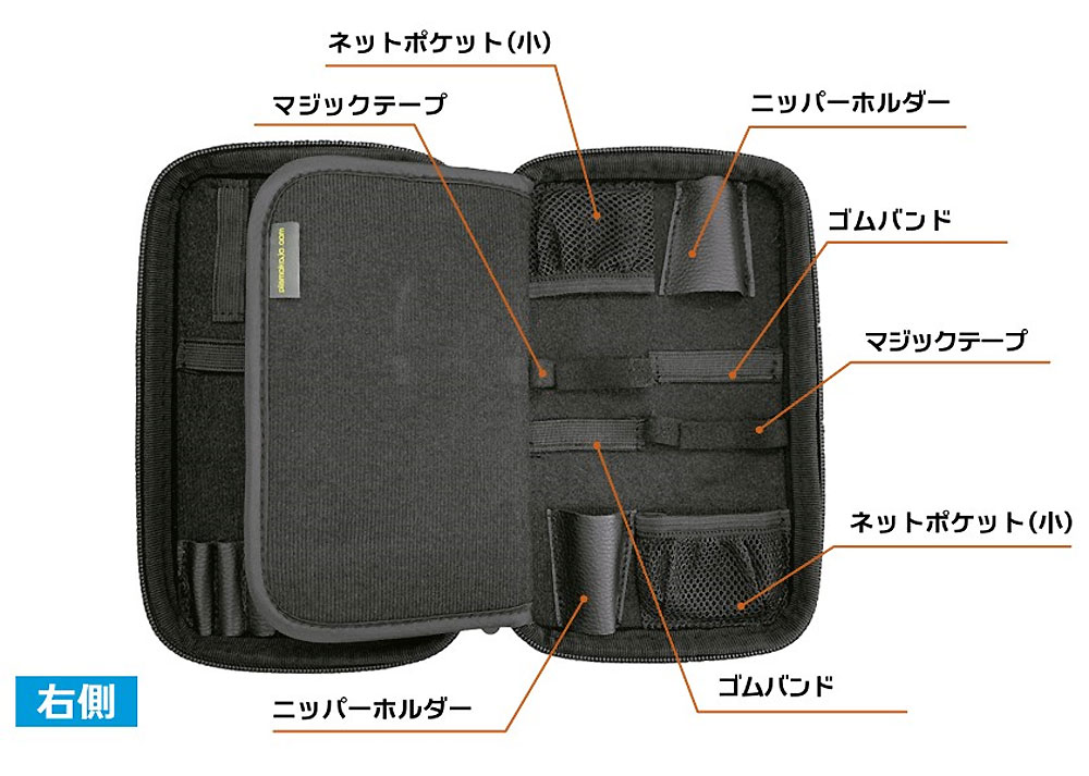 プラモ工具ポーチ EVA ブラック 工具ポーチ (プラモ向上委員会 プラモ向上委員会 収納 No.PMKJ009BK) 商品画像_2