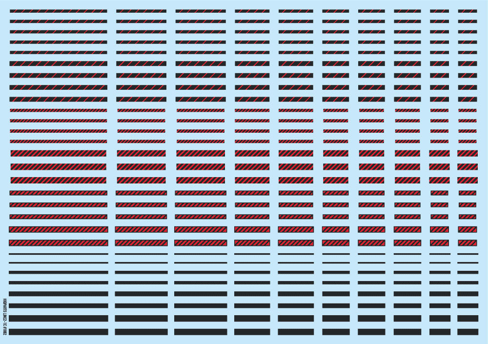 ラインデカール 2 ダークグレー + レッド デカール (HIQパーツ デカール No.LINED02-DRXRD) 商品画像_2