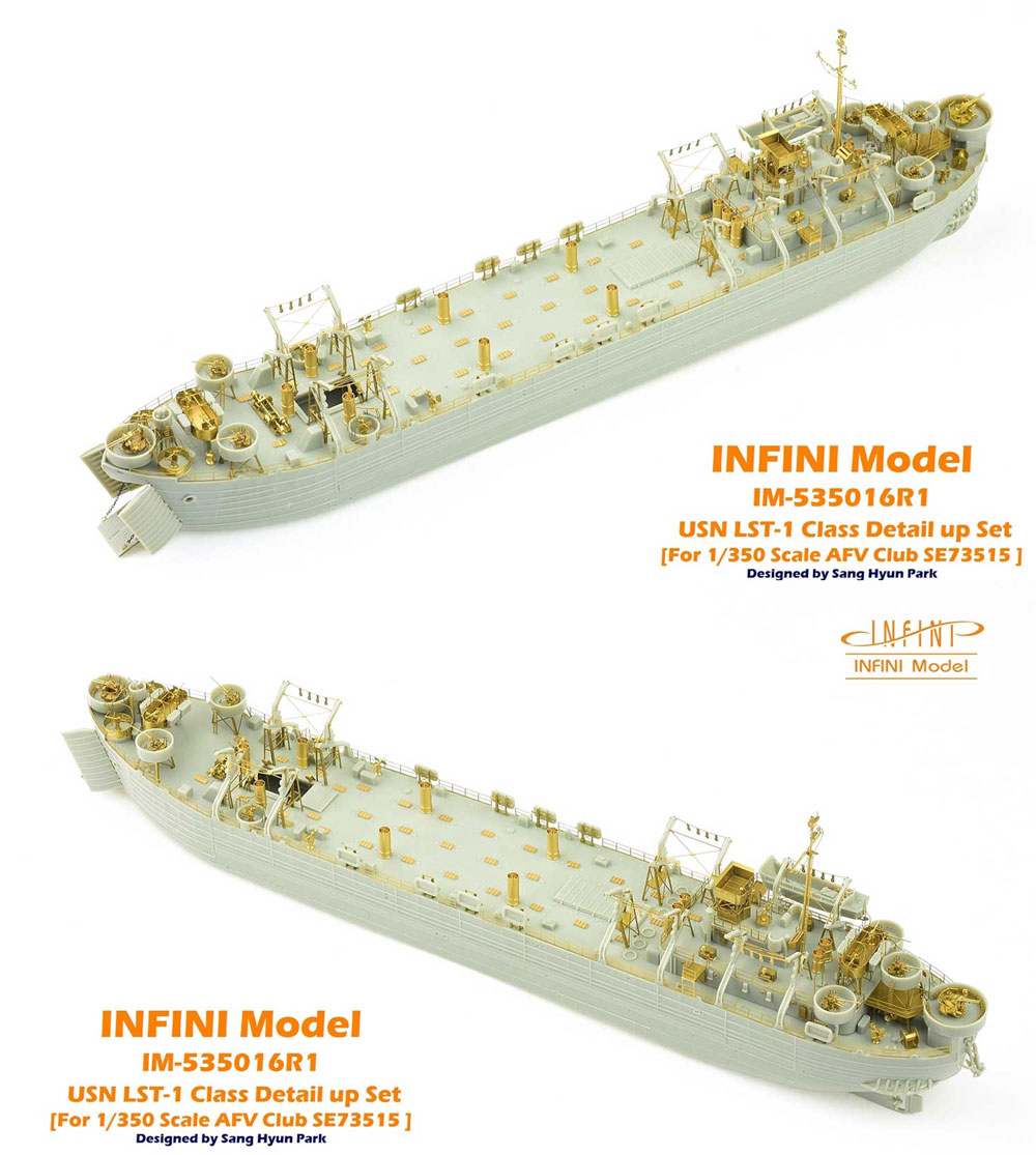 アメリカ海軍 戦車揚陸艦 LST-1 ディテールアップセット (AFV CLUB用) エッチング (インフィニモデル 1/350 艦船用エッチングパーツ No.IM535016R1) 商品画像_2