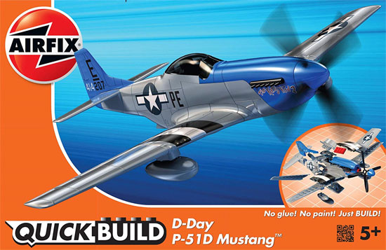 D-DAY P-51D ムスタング プラモデル (エアフィックス クイックビルド (QUICKBUILD) No.J6046) 商品画像