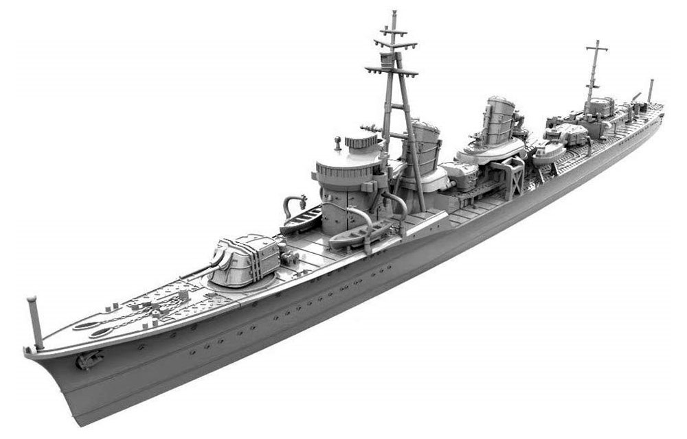 日本海軍 特型駆逐艦 1型改 浦波 1941 プラモデル (ヤマシタホビー 1/700 艦艇模型シリーズ No.NV010) 商品画像_2