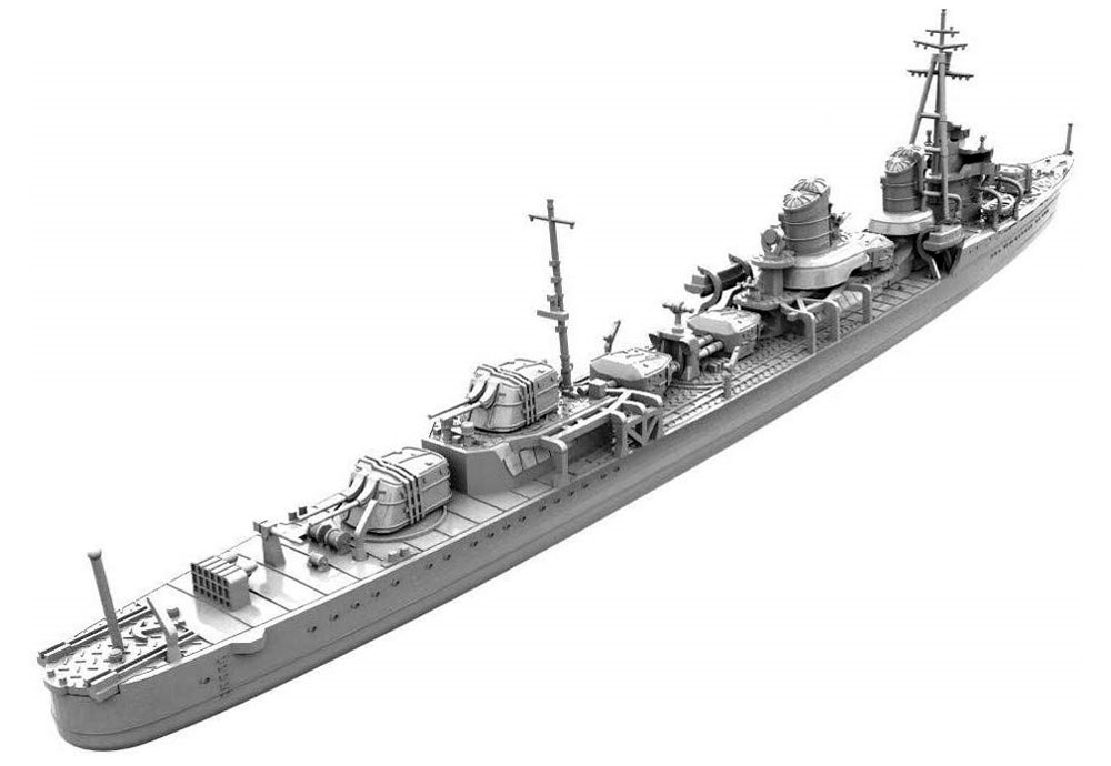 日本海軍 特型駆逐艦 1型改 浦波 1941 プラモデル (ヤマシタホビー 1/700 艦艇模型シリーズ No.NV010) 商品画像_3