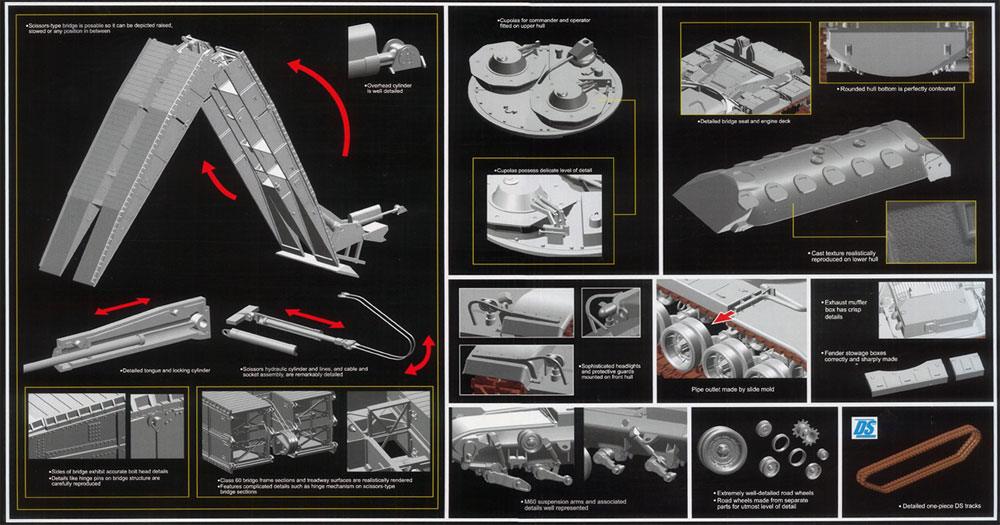 アメリカ M60 AVLB 架橋戦車 2 in 1 プラモデル (ドラゴン 1/35 Modern AFV Series No.3591) 商品画像_2