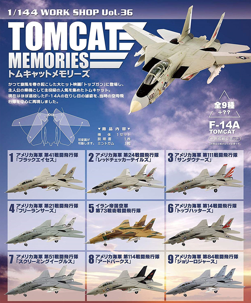 トムキャットメモリーズ (1BOX) プラモデル (エフトイズ 1/144 WORK SHOP No.FT60405) 商品画像_3