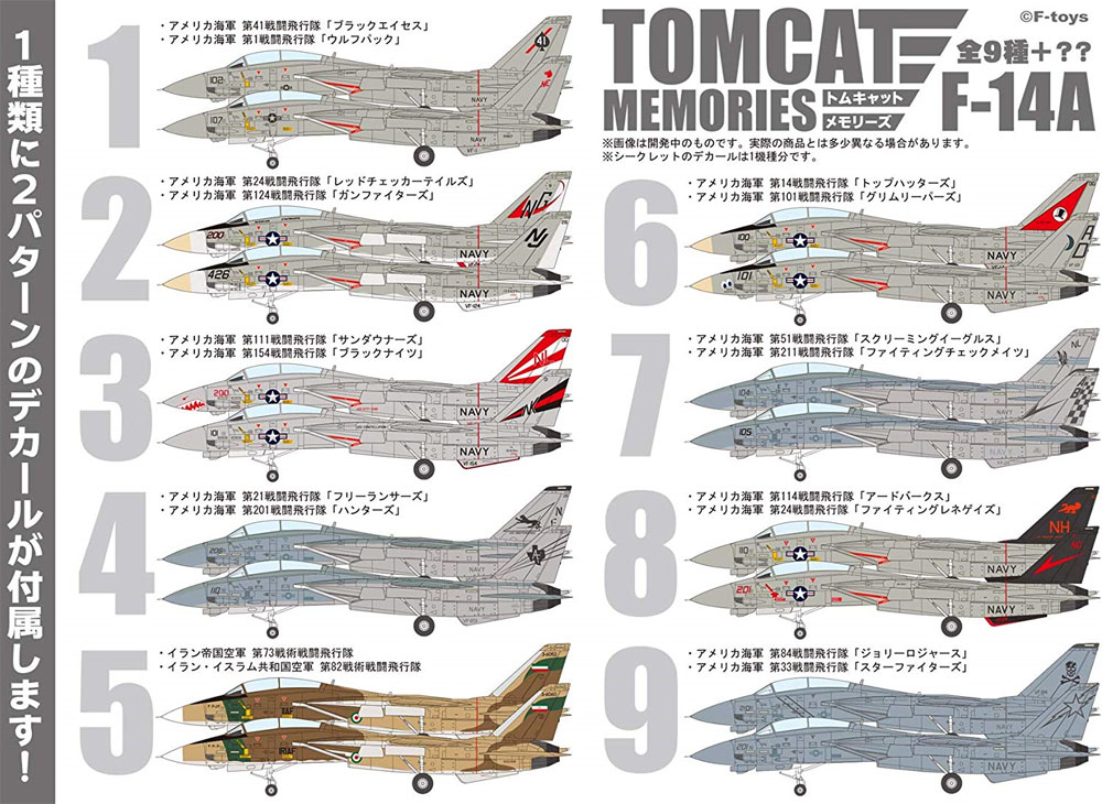 トムキャットメモリーズ (1BOX) プラモデル (エフトイズ 1/144 WORK SHOP No.FT60405) 商品画像_4