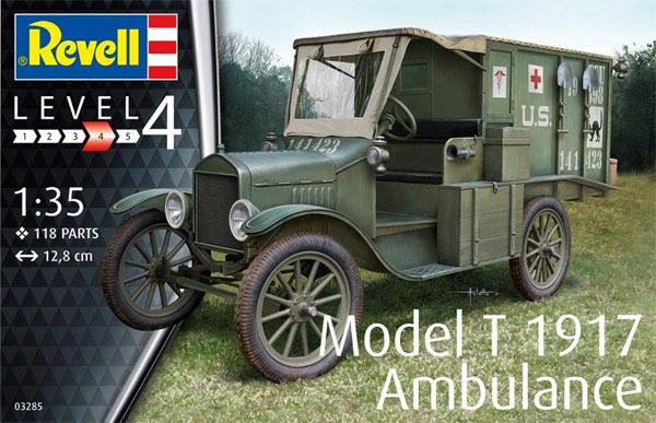 T型フォード 1917 救急車 プラモデル (レベル 1/35 ミリタリー No.03285) 商品画像