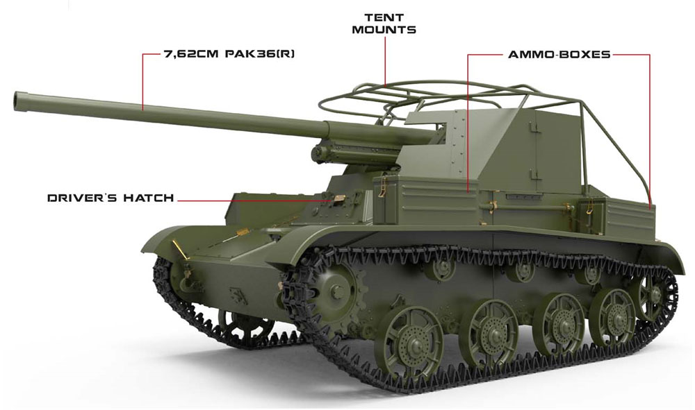 ルーマニア タカム T-60 駆逐戦車 フルインテリア プラモデル (ミニアート 1/35 WW2 ミリタリーミニチュア No.35230) 商品画像_1