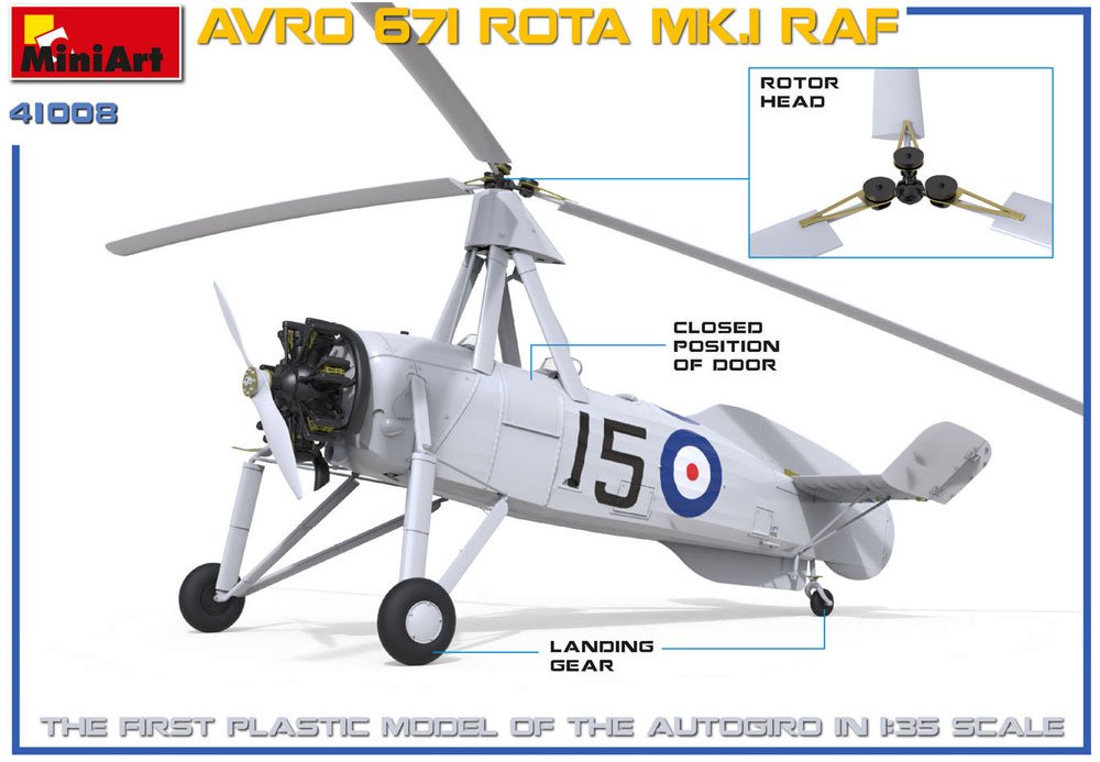 アブロ 671 ロータ Mk.1 RAF プラモデル (ミニアート エアクラフトミニチュアシリーズ No.41008) 商品画像_1