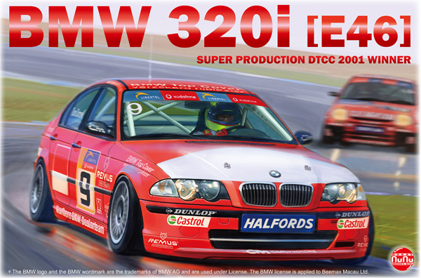 BMW 320i E46 DTCC ツーリングカーレース 2001 ウィナー プラモデル (NuNu 1/24 レーシングシリーズ No.PN24007) 商品画像