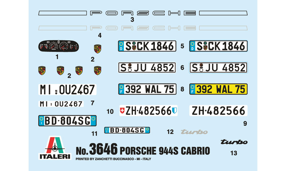 ポルシェ 944S カブリオレ プラモデル (イタレリ 1/24 カーモデル No.3646) 商品画像_3