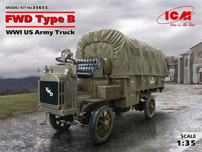 FWD Type B WW1 アメリカ陸軍 トラック プラモデル (ICM 1/35 ミリタリービークル・フィギュア No.35655) 商品画像