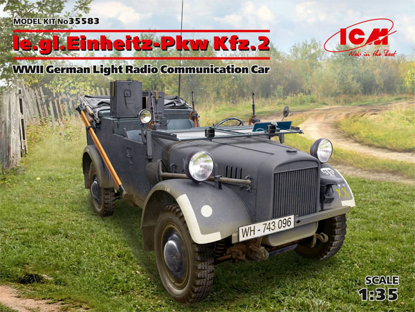 ドイツ le.gl. Pkw Kfz.2 軽四輪駆動 無線搭載車 プラモデル (ICM 1/35 ミリタリービークル・フィギュア No.35583) 商品画像