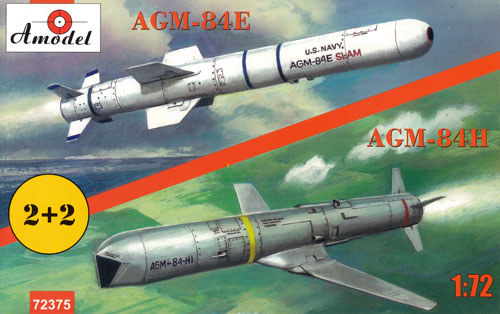 AGM-84E/H w/カート プラモデル (Aモデル 1/72 ミリタリー プラスチックモデルキット No.AMM72375) 商品画像