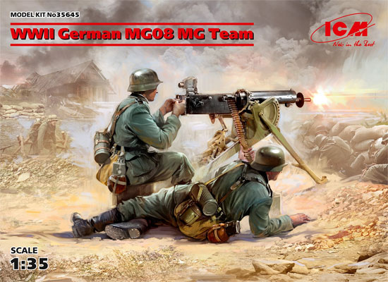 WW2 ドイツ MG08 MGチーム プラモデル (ICM 1/35 ミリタリービークル・フィギュア No.35645) 商品画像