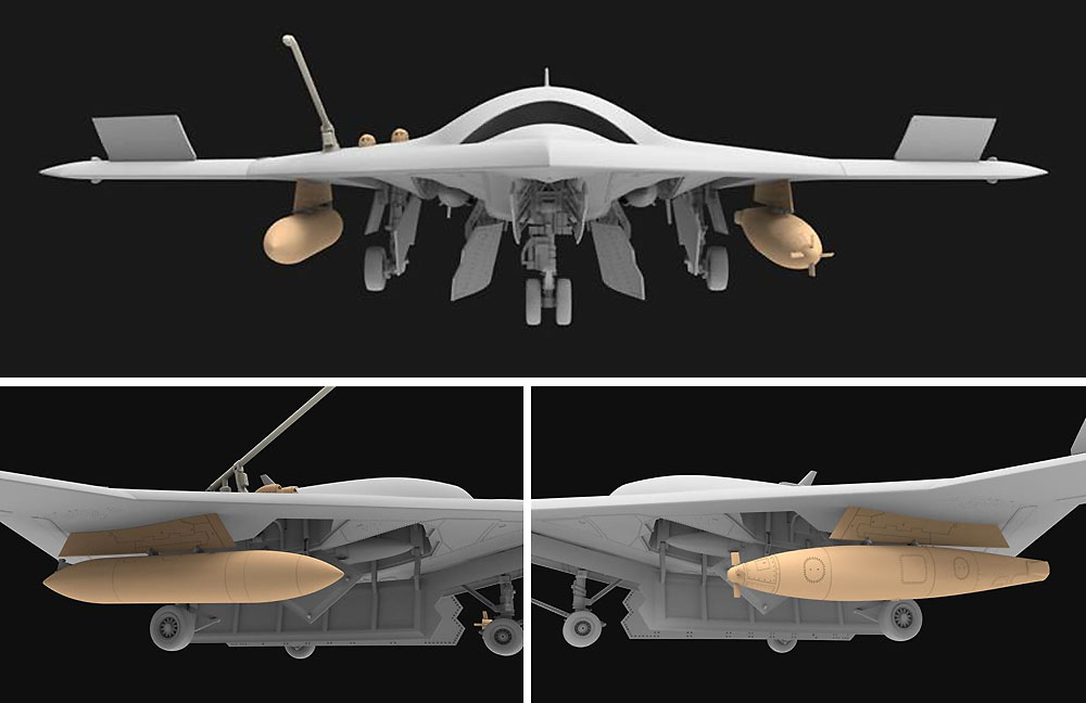 アメリカ海軍 無人戦闘航空システム X-47B 空中給油機型 プラモデル (フリーダムモデル 1/48 エアクラフト プラモデル No.18019) 商品画像_3