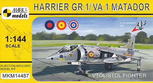 ハリアー GR.1/VA.1 マタドール VTOL/STOL ファイター プラモデル (MARK 1 MARK 1 models No.MKM14487) 商品画像