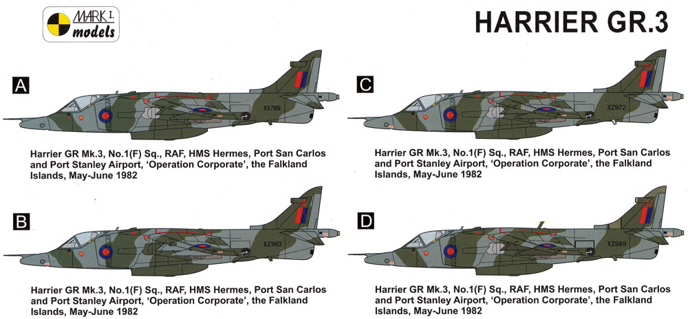 ハリアー GR.3 フォークランド紛争 プラモデル (MARK 1 MARK 1 models No.MKM14499) 商品画像_1