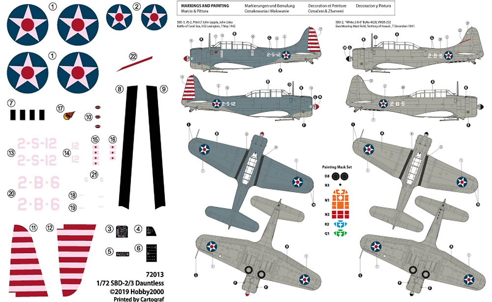 ダグラス SBD-2/3 ドーントレス プラモデル (HOBBY 2000 1/72 モデルキット No.72013) 商品画像_2