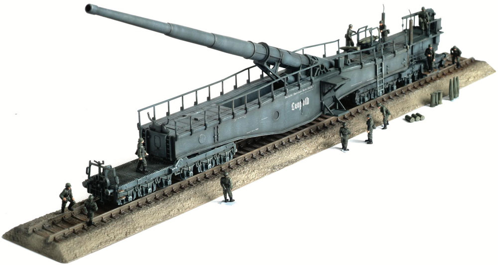 ドイツ 28ｃｍ列車砲 K5E レオポルド (パンツァーグレイ＋ダークイエロー) (プラモデル)
