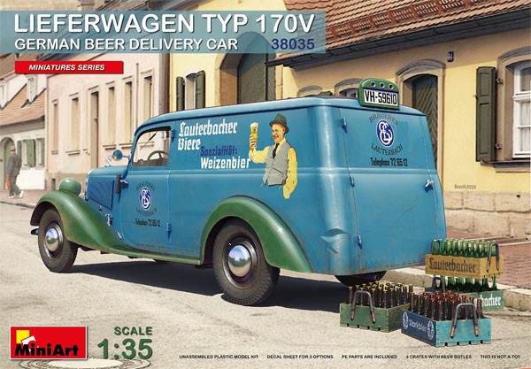 ドイツ ビール配達車 (TYP 170V バン) プラモデル (ミニアート 1/35 ミニチュアシリーズ No.38035) 商品画像