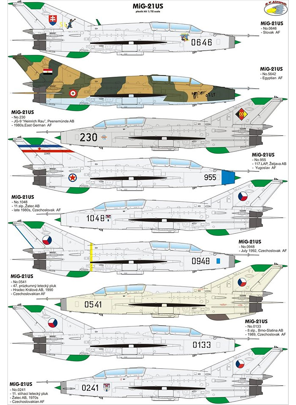 MiG-21US モンゴルB リミテッドエディション プラモデル (R.V.エアクラフト 1/72 エアクラフト プラモデル No.72057) 商品画像_2