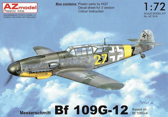 メッサーシュミット Bf109G-12 (G-4ベース型) プラモデル (AZ model 1/72 エアクラフト プラモデル No.AZ7616) 商品画像