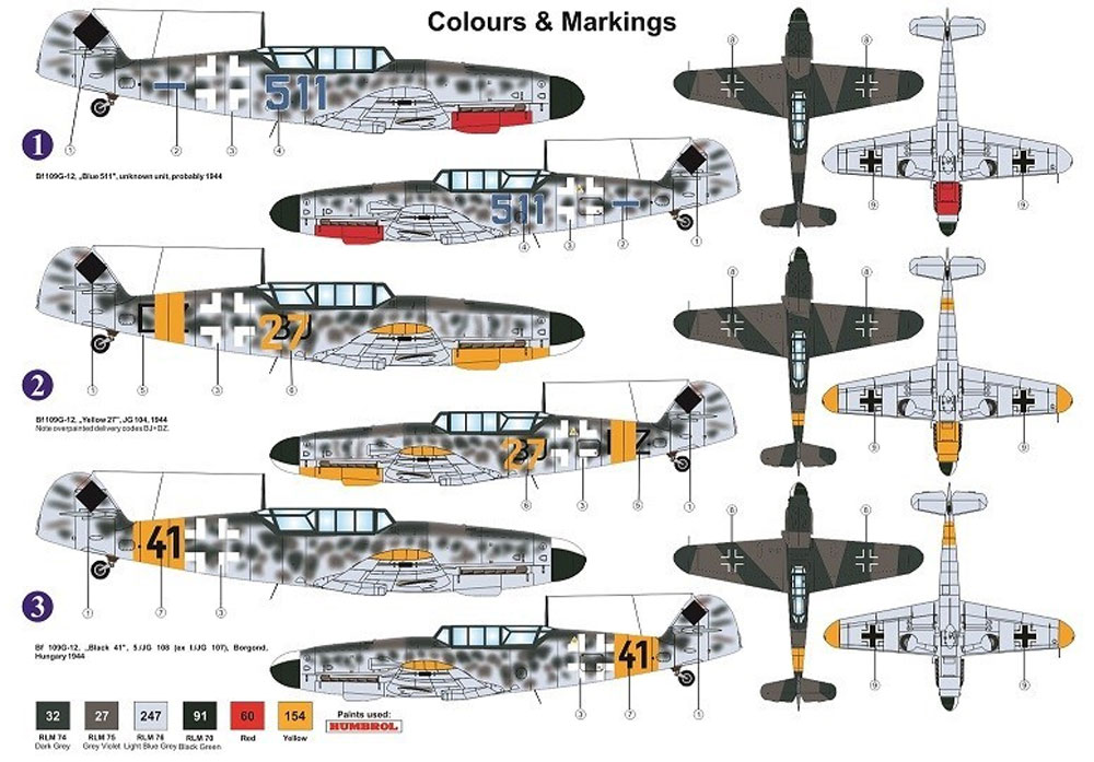 メッサーシュミット Bf109G-12 (G-4ベース型) プラモデル (AZ model 1/72 エアクラフト プラモデル No.AZ7616) 商品画像_2