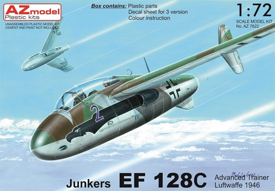 ユンカース EF128C 複座高等練習機 プラモデル (AZ model 1/72 エアクラフト プラモデル No.AZ7622) 商品画像