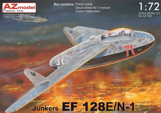 ユンカース EF128E/N1 w/ナクソスレーダー ルフトヴァッフェ 1946 プラモデル (AZ model 1/72 エアクラフト プラモデル No.AZ7623) 商品画像