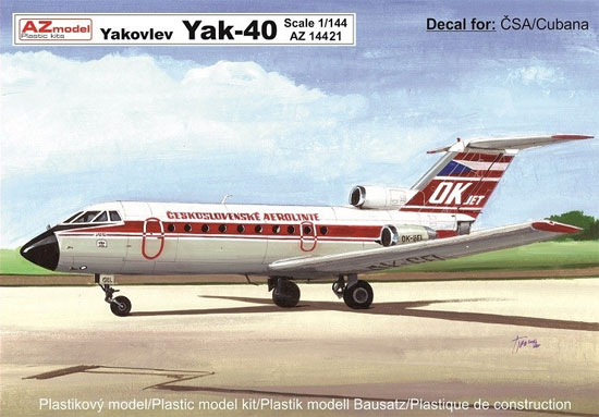 ヤコブレフ Yak-40 旅客機 チェコ航空/クバーナ航空 プラモデル (AZ model 1/144 Airport （エアライナーなど） No.AZ14421) 商品画像