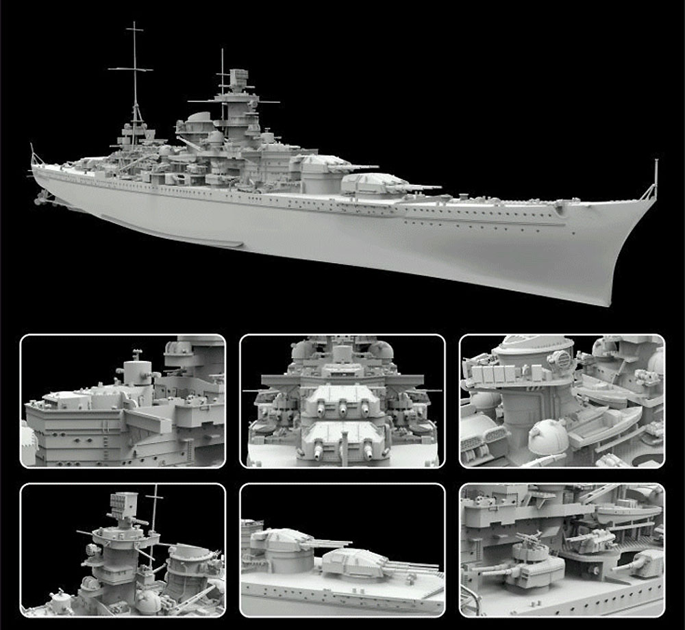 ドイツ戦艦 シャルンホルスト 1943 プラモデル (フライホーク 1/700 艦船 No.FH1148) 商品画像_2