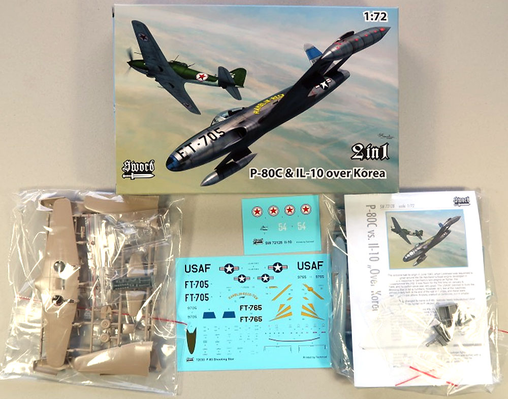P-80C & IL-10 朝鮮戦争 プラモデル (ソード 1/72 エアクラフト プラモデル No.SW72128) 商品画像_1