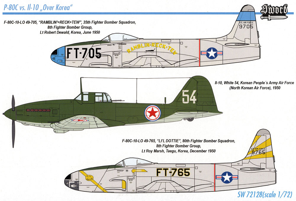 P-80C & IL-10 朝鮮戦争 プラモデル (ソード 1/72 エアクラフト プラモデル No.SW72128) 商品画像_2