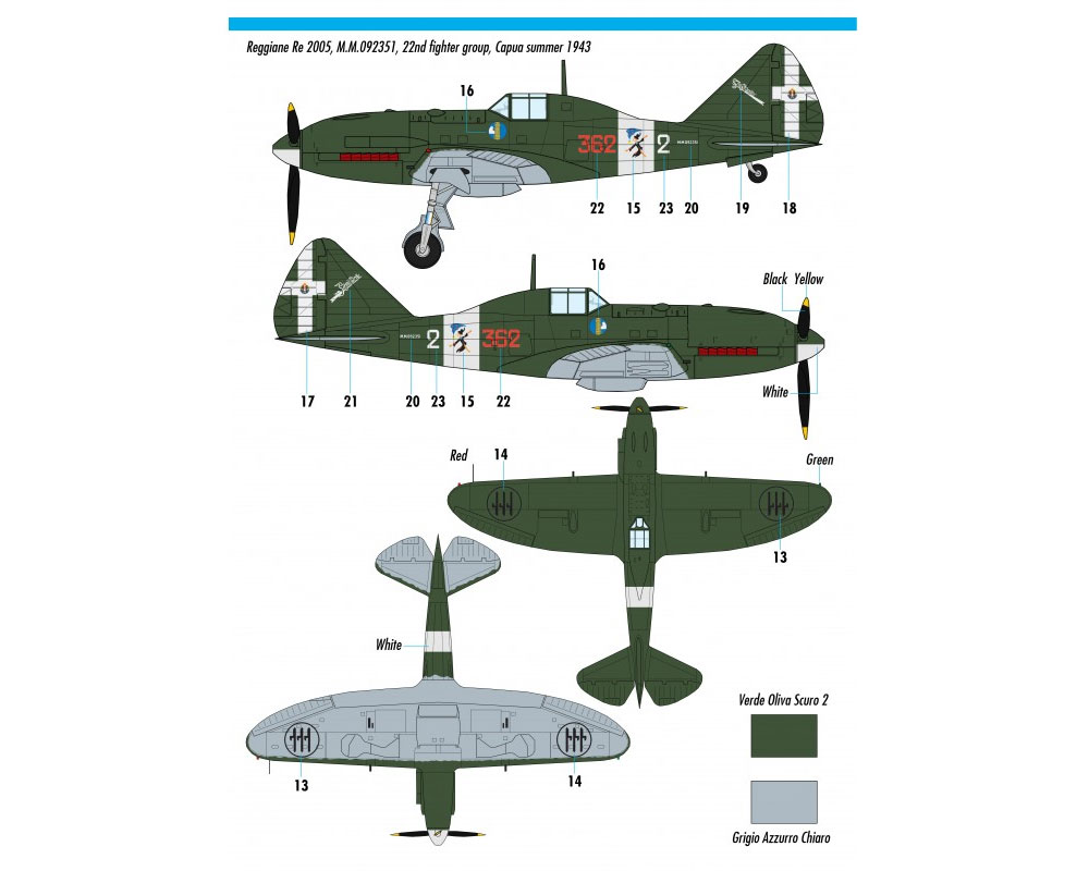 レジアーネ Re.2005 サジタリオ プラモデル (ソード 1/48 エアクラフト プラモデル No.SW48010) 商品画像_3