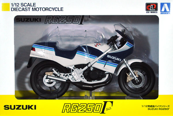 スズキ RG250γ ブルーxホワイト 完成品 (アオシマ 1/12 完成品バイクシリーズ No.106761) 商品画像