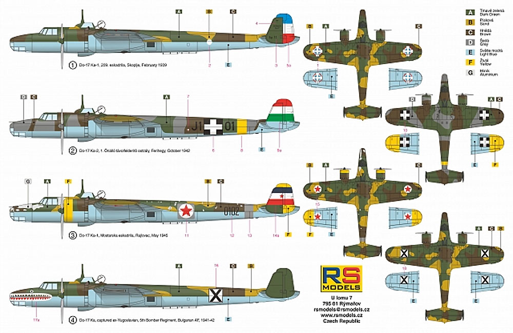 ドルニエ Do17K 爆撃機 プラモデル (RSモデル 1/72 エアクラフト プラモデル No.92243) 商品画像_1