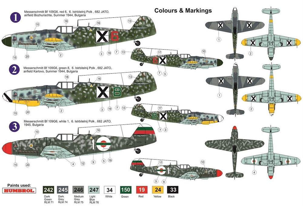 メッサーシュミット Bf109G-6 ブルガリア空軍 プラモデル (AZ model 1/72 エアクラフト プラモデル No.AZ7632) 商品画像_1