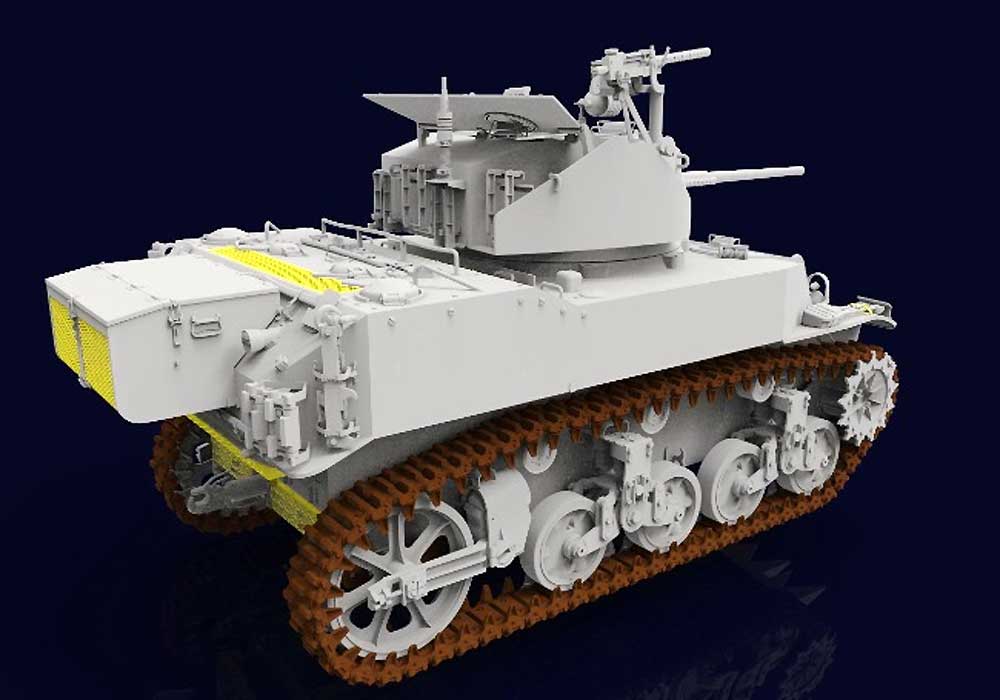 M5A1 スチュアート 軽戦車 後期型 プラモデル (クラッシーホビー 1/16 プラキット No.MC16006) 商品画像_2