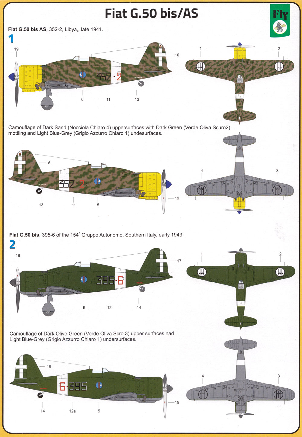 フィアット G.50 bis/AS プラモデル (フライ 1/72 エアクラフト プラモデル No.72049) 商品画像_1