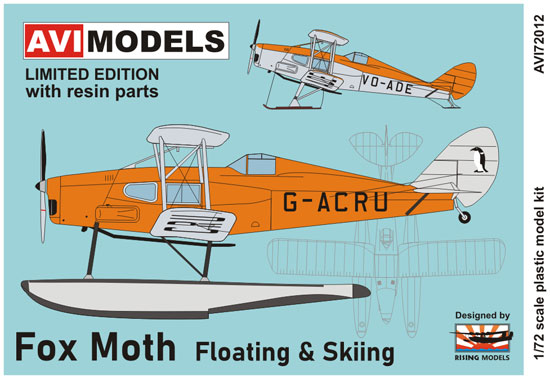 デ・ハビランド D.H.83 フォックス・モス フロート & スキー プラモデル (AVIモデル 1/72 エアクラフト プラモデル No.AVI72012) 商品画像