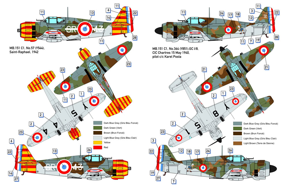 ブロック MB.152 後期型 プラモデル (ドラ ウイングス 1/48 エアクラフト プラモデル No.DW48019) 商品画像_2