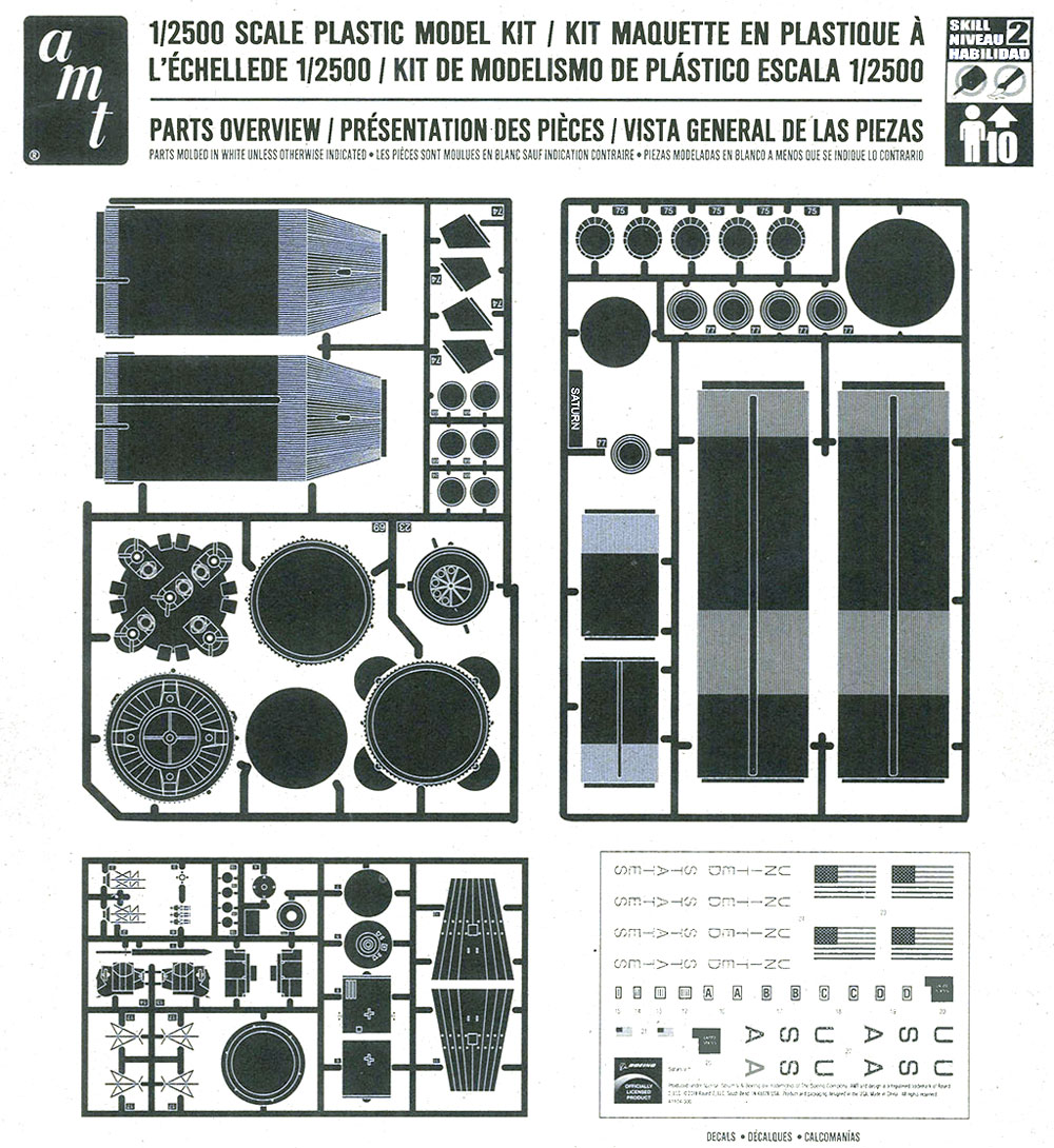 サターン 5 ロケット and アポロ11号 プラモデル (amt プラスチックモデルキット No.AMT1174/12) 商品画像_1