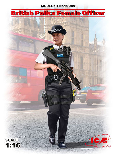 イギリス 女性警察官 プラモデル (ICM 1/16 ワールドガード No.16009) 商品画像