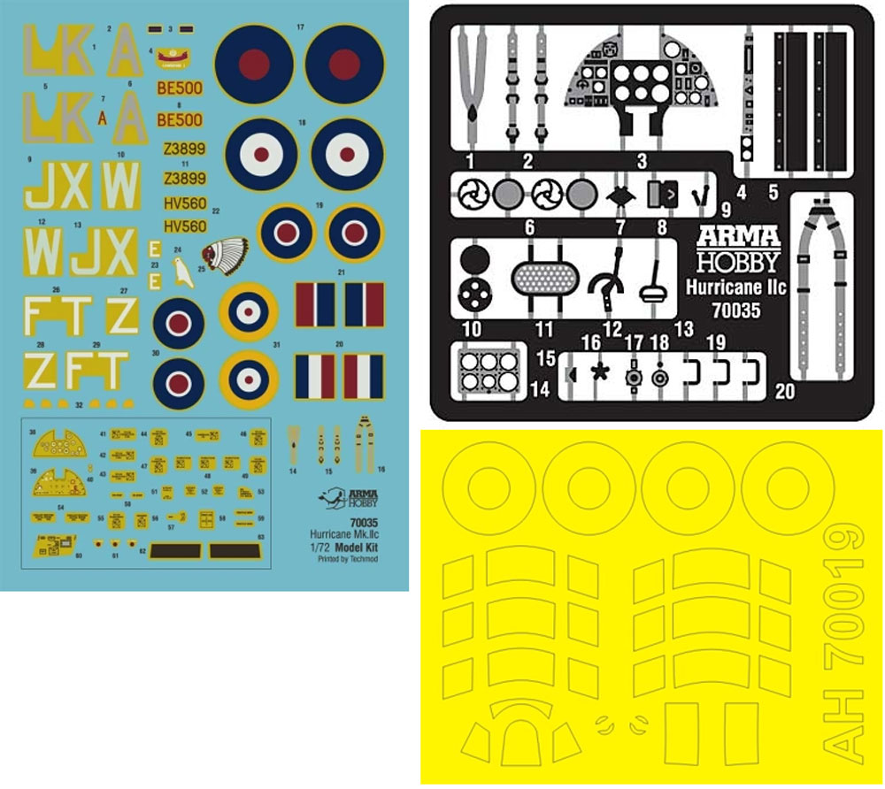 ホーカー ハリケーン Mk.2c エキスパートセット プラモデル (アルマホビー 1/72 エアクラフト プラモデル No.70035) 商品画像_2