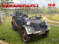 ICM 1/35 ミリタリービークル・フィギュア ドイツ le.gl. Pkw Kfz.2 軽四輪駆動 無線搭載車