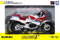 アオシマ 1/12 完成品バイクシリーズ スズキ RG250γ レッドxホワイト