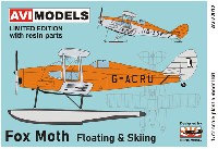 AVIモデル 1/72 エアクラフト プラモデル デ・ハビランド D.H.83 フォックス・モス フロート & スキー