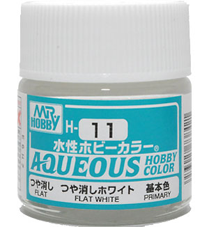 つや消しホワイト つや消し (H-11） 塗料 (GSIクレオス 水性ホビーカラー AQUEOUS No.H-011) 商品画像